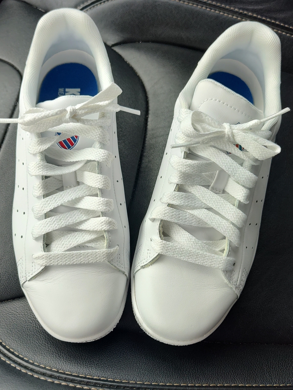 K-Swiss White Low Top Sneakers